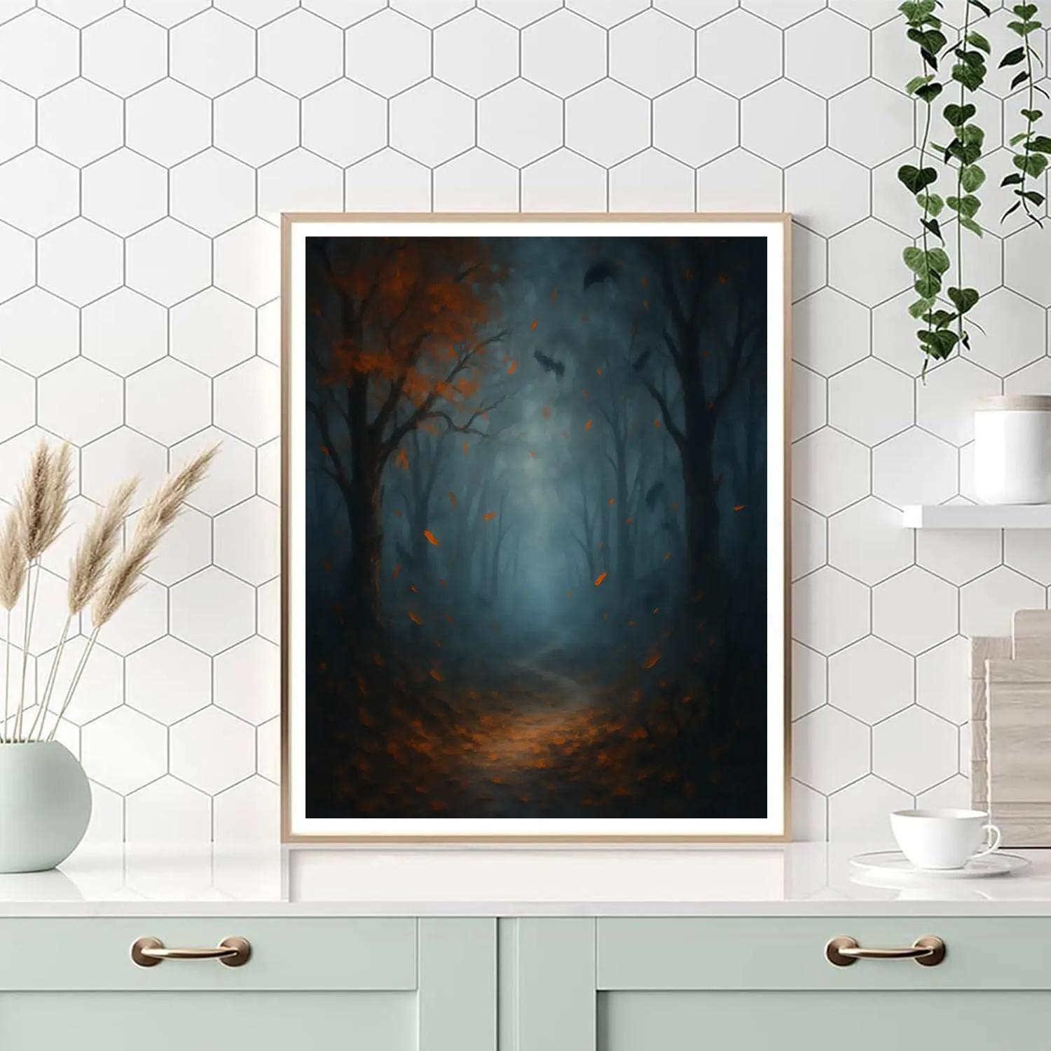 Autumns Mysterious Cloak paint by number