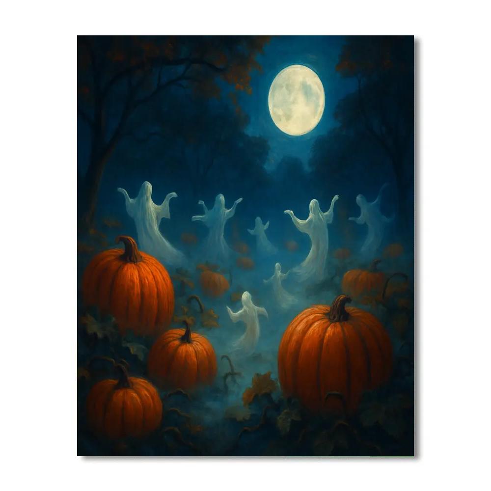 The Secret Pumpkin Grove painting number kit