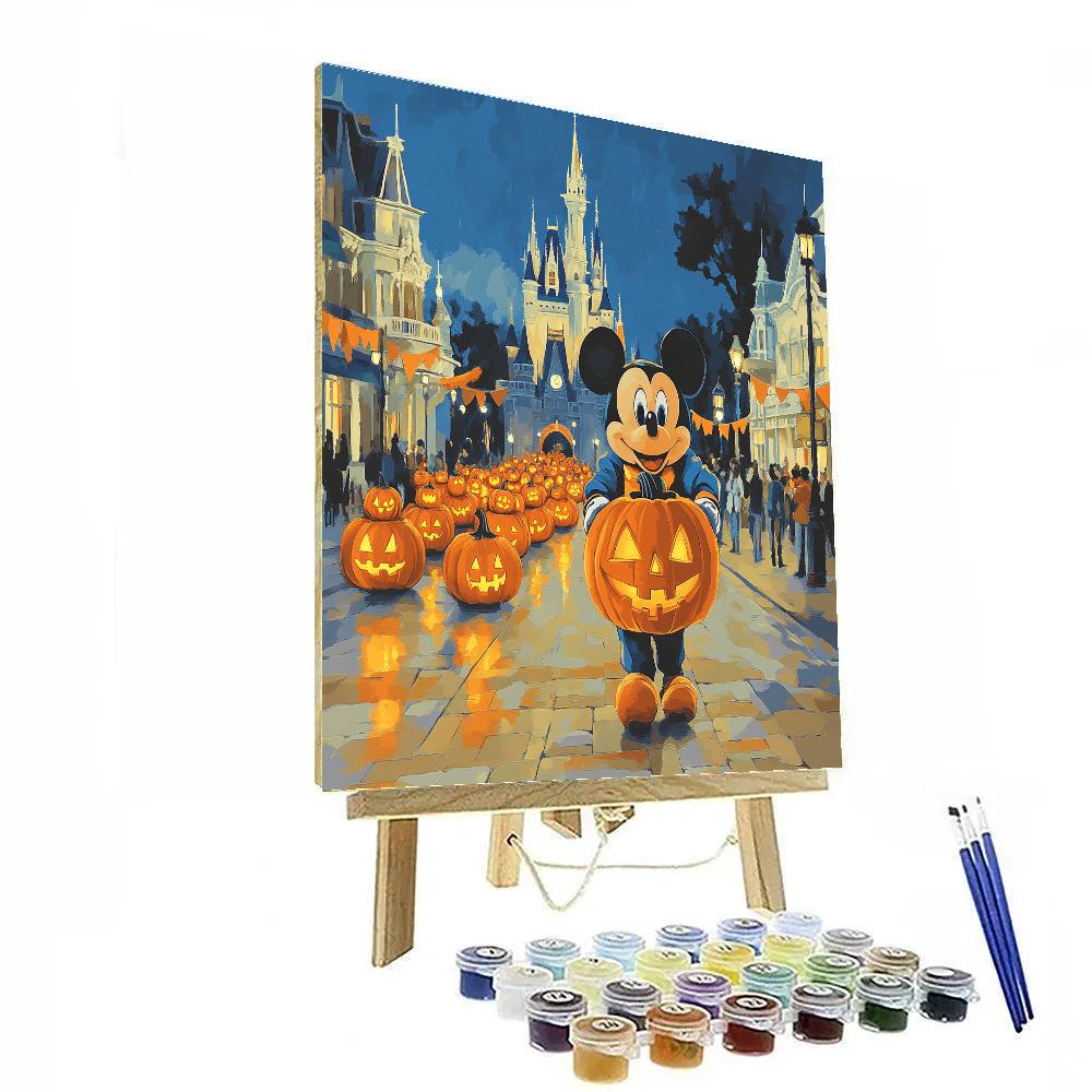 Mickeys Moonlight Pumpkin Parade Painting by numbers kit