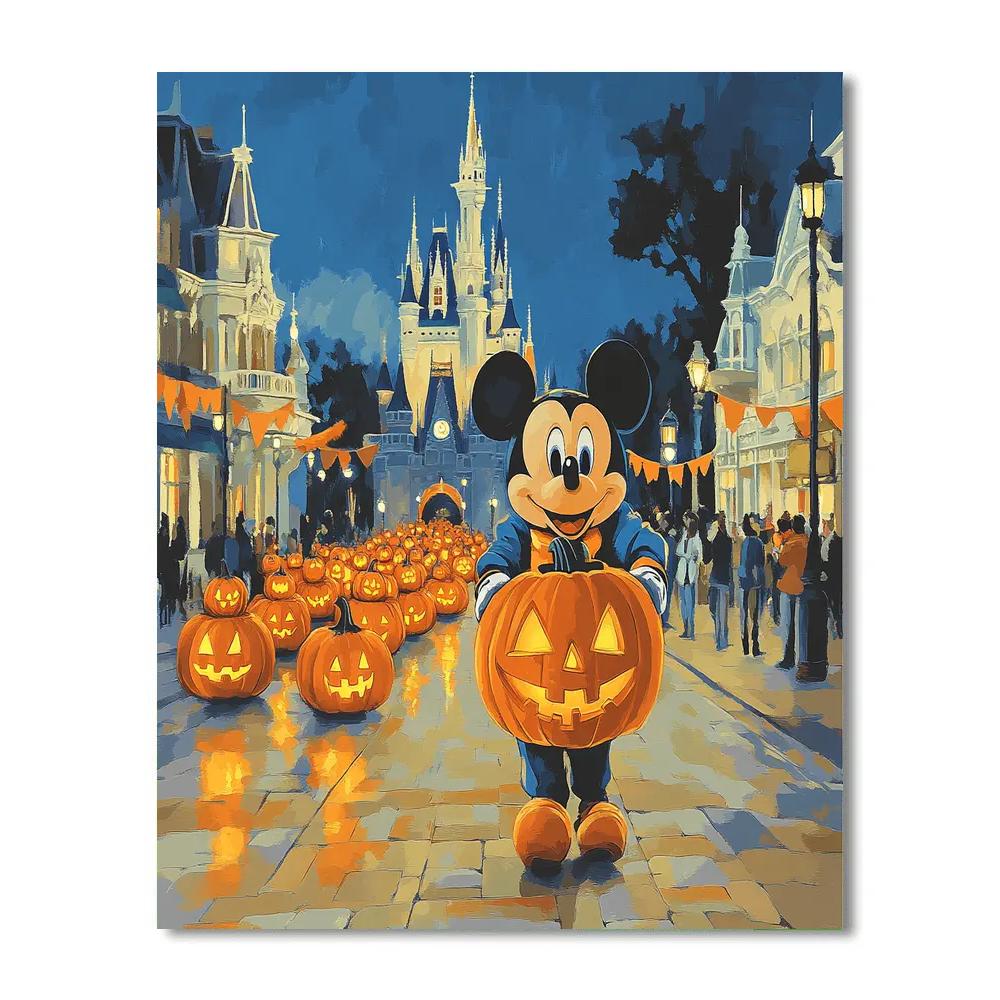 Mickeys Moonlight Pumpkin Parade Painting by numbers kit
