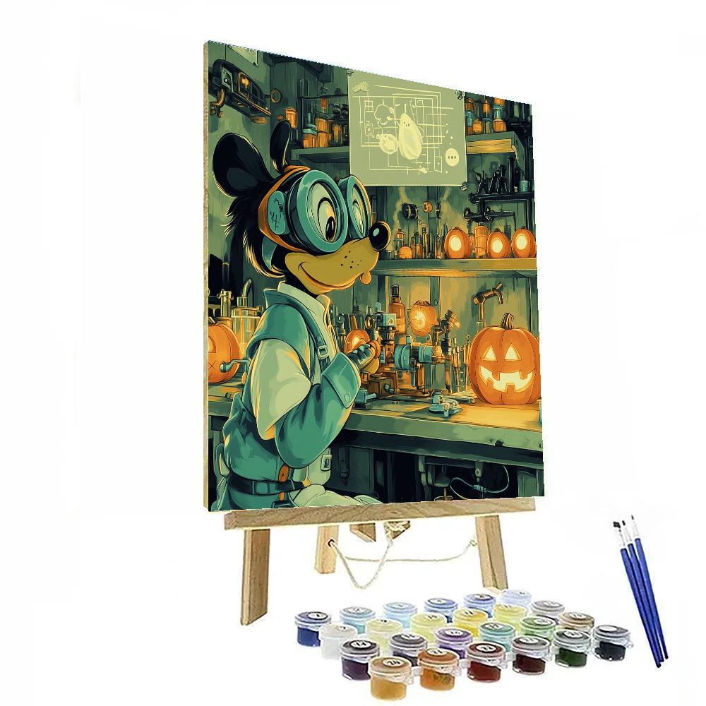 Goofys Ghostly Gadget Lab Paint by numbers art
