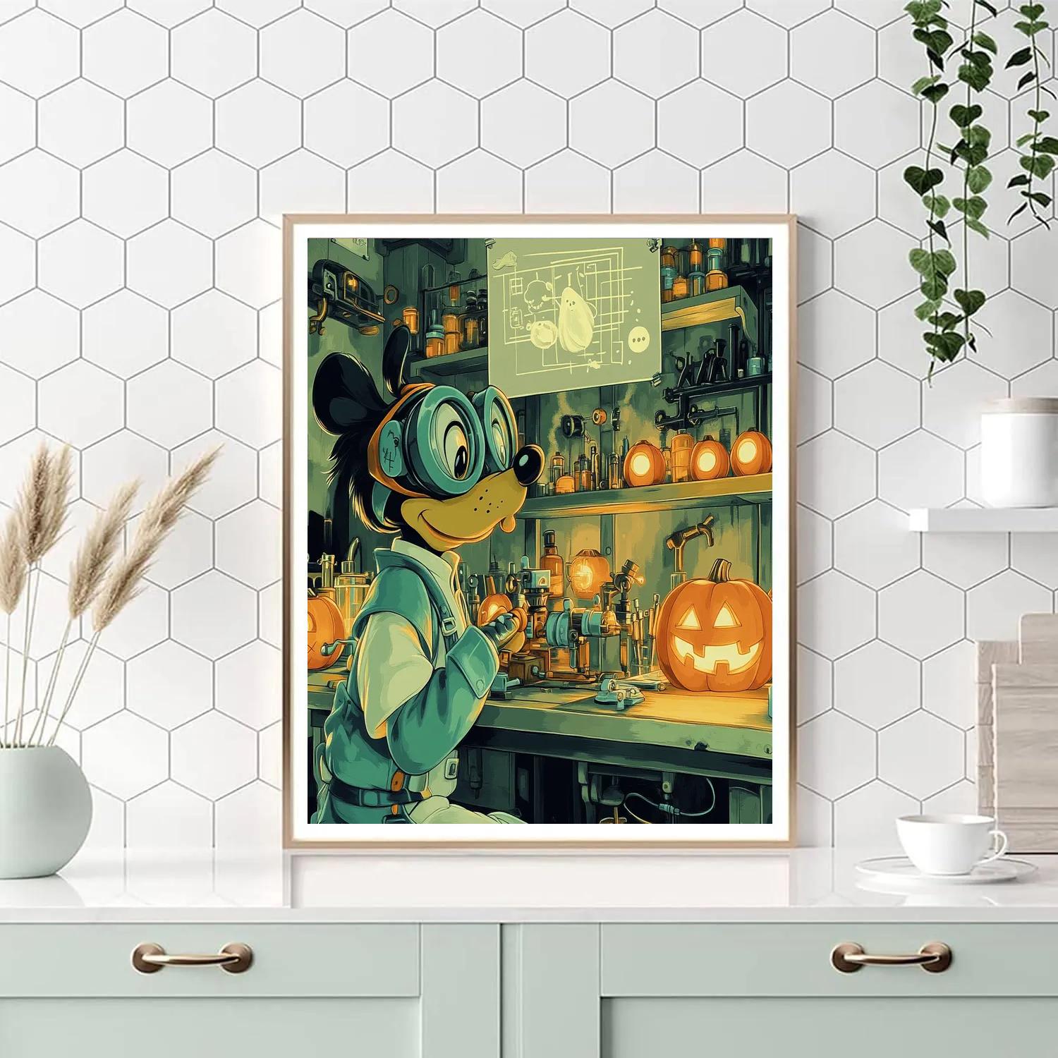 Goofys Ghostly Gadget Lab Paint by numbers art