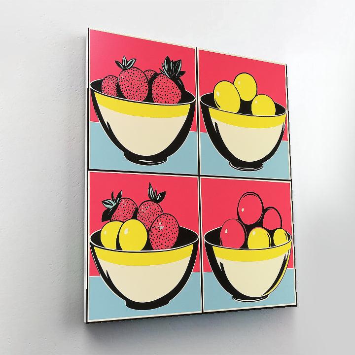Warhol Inspired Neon Fruits Paint by numbers kits
