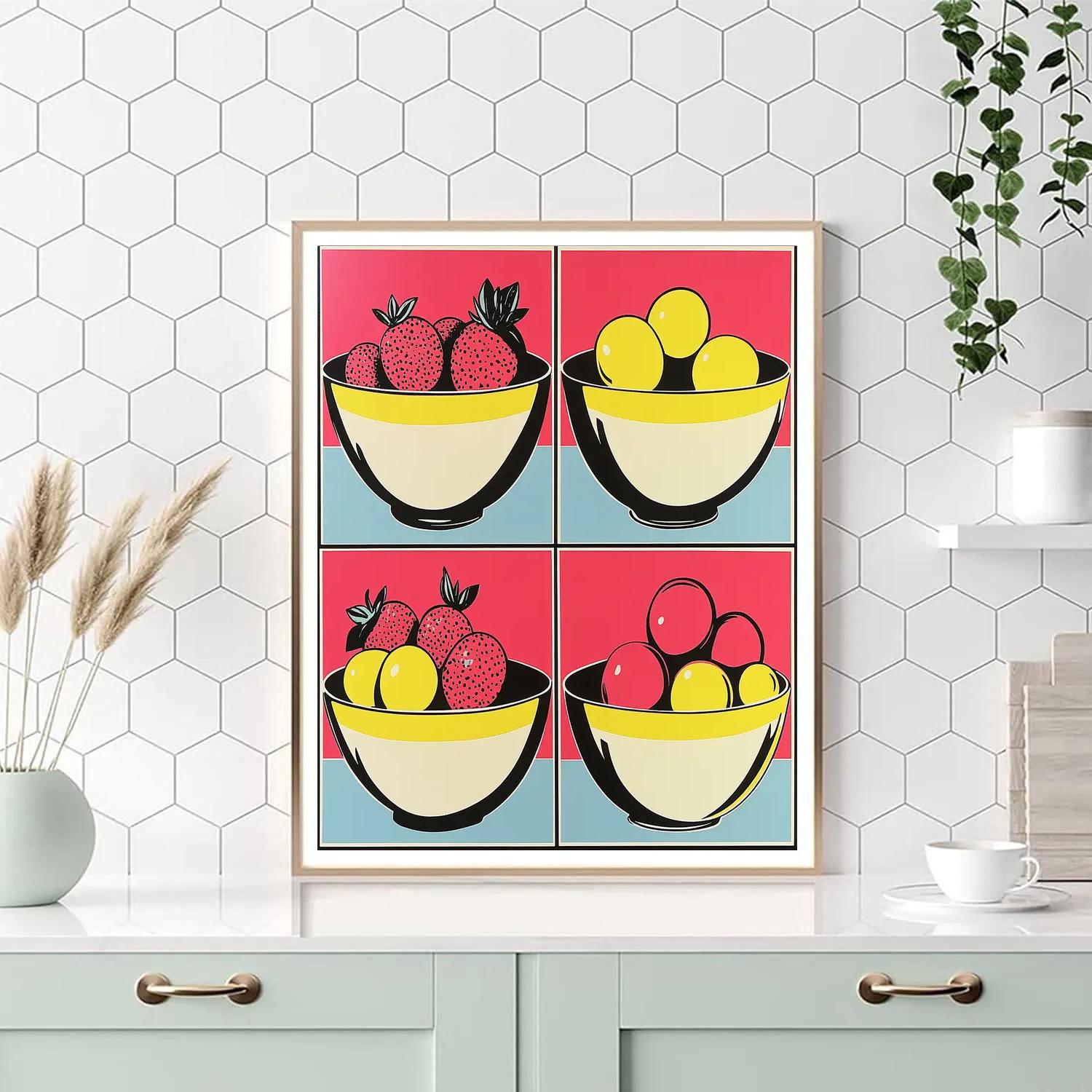 Warhol Inspired Neon Fruits Paint by numbers kits