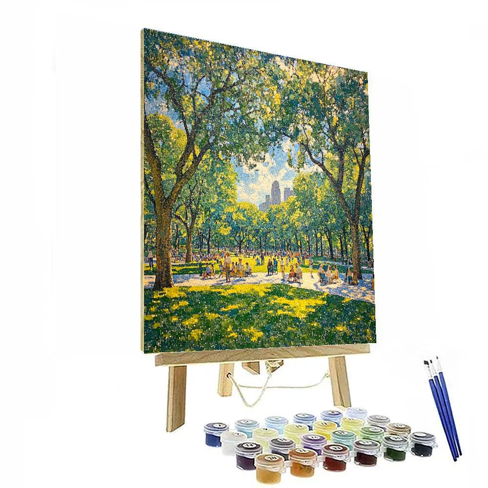 Seurat Inspired Pointillist Park Paint by numbers kits