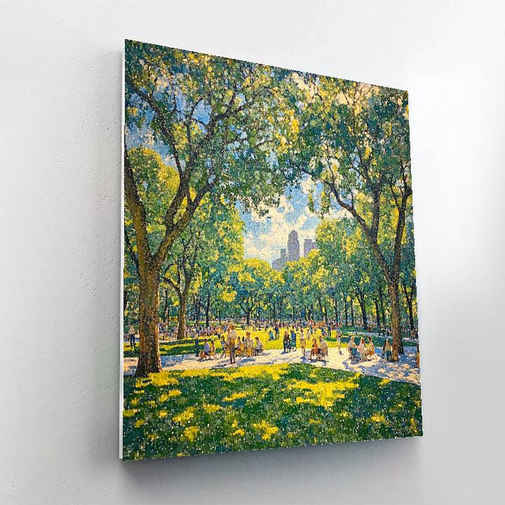 Seurat Inspired Pointillist Park Paint by numbers kits