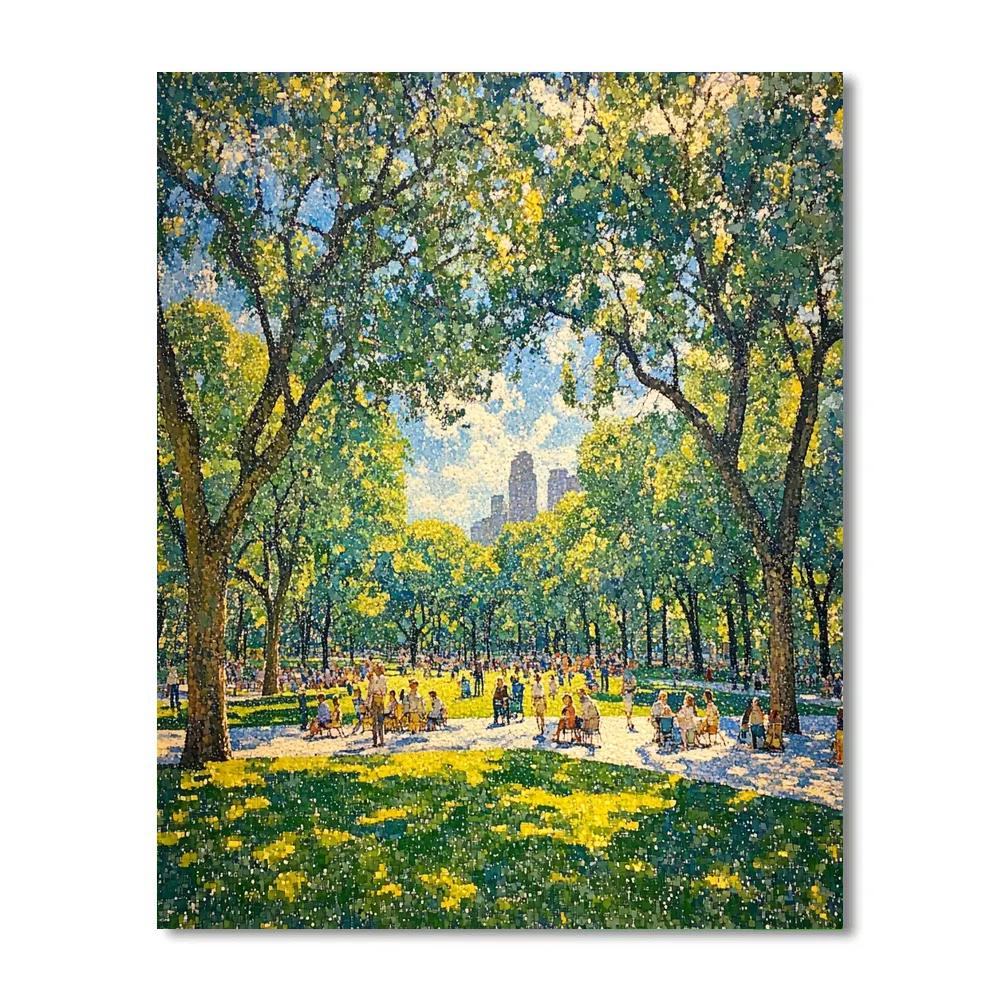 Seurat Inspired Pointillist Park Paint by numbers kits