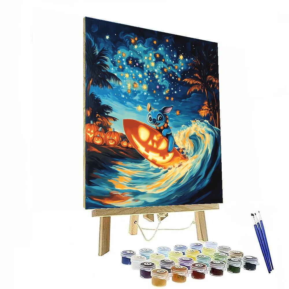 Stitchs Spooky Surf Session Painting by numbers kit