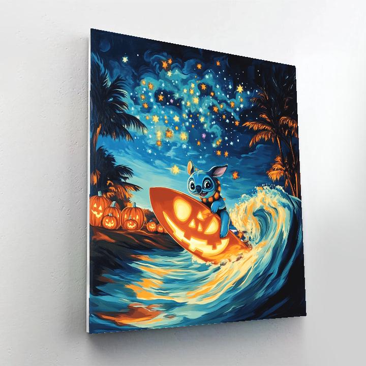 Stitchs Spooky Surf Session Painting by numbers kit