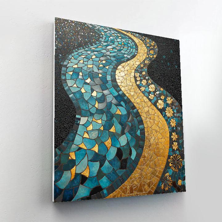 Gustav Klimt Inspired Luminous Ornamental River Painting by numbers kit