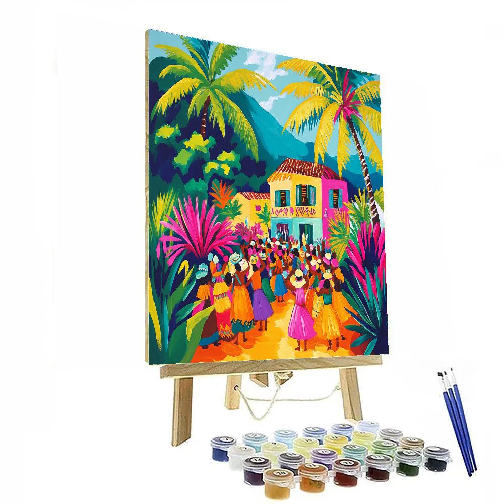 Gauguin Inspired Island Festival Paint by numbers art