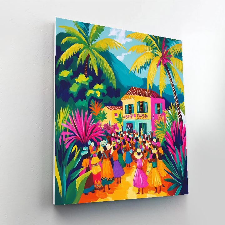 Gauguin Inspired Island Festival Paint by numbers art