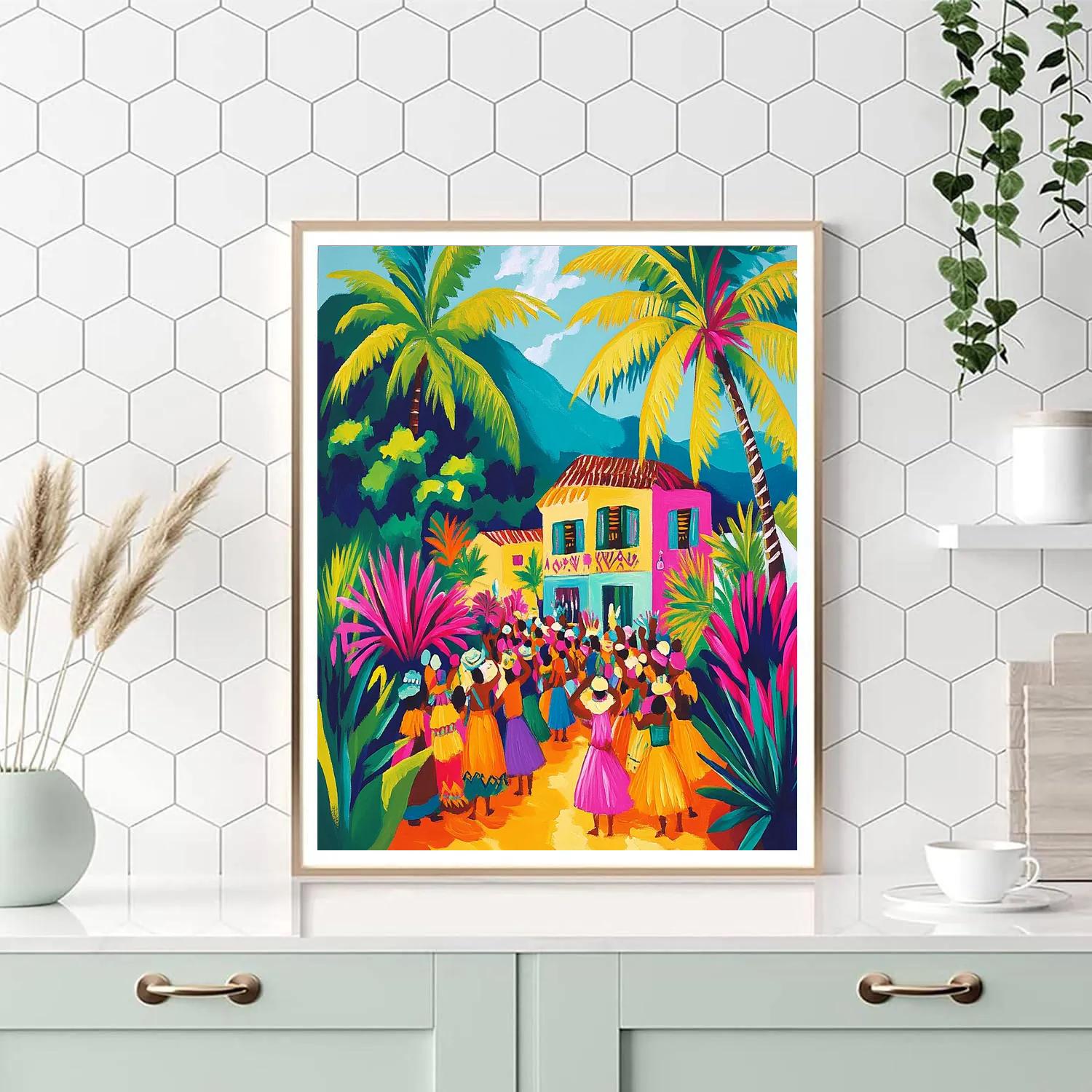 Gauguin Inspired Island Festival Paint by numbers art