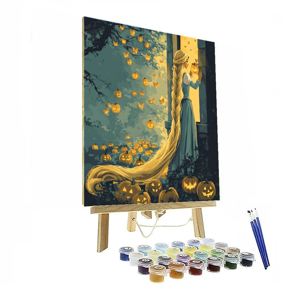 Rapunzels Lanterns And Spooky Strings paint by color