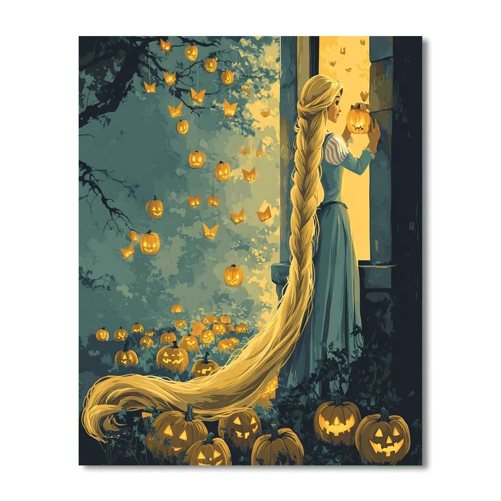 Rapunzels Lanterns And Spooky Strings paint by color
