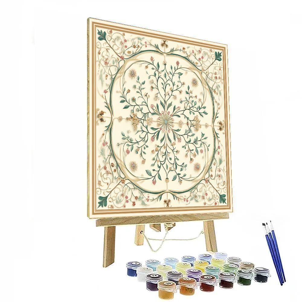 Alphonse Mucha Inspired Silent Garden Of Seasons Number painting