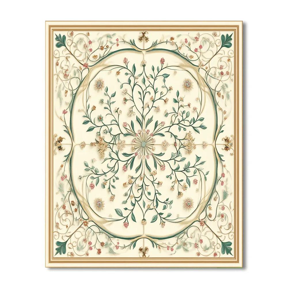 Alphonse Mucha Inspired Silent Garden Of Seasons Number painting