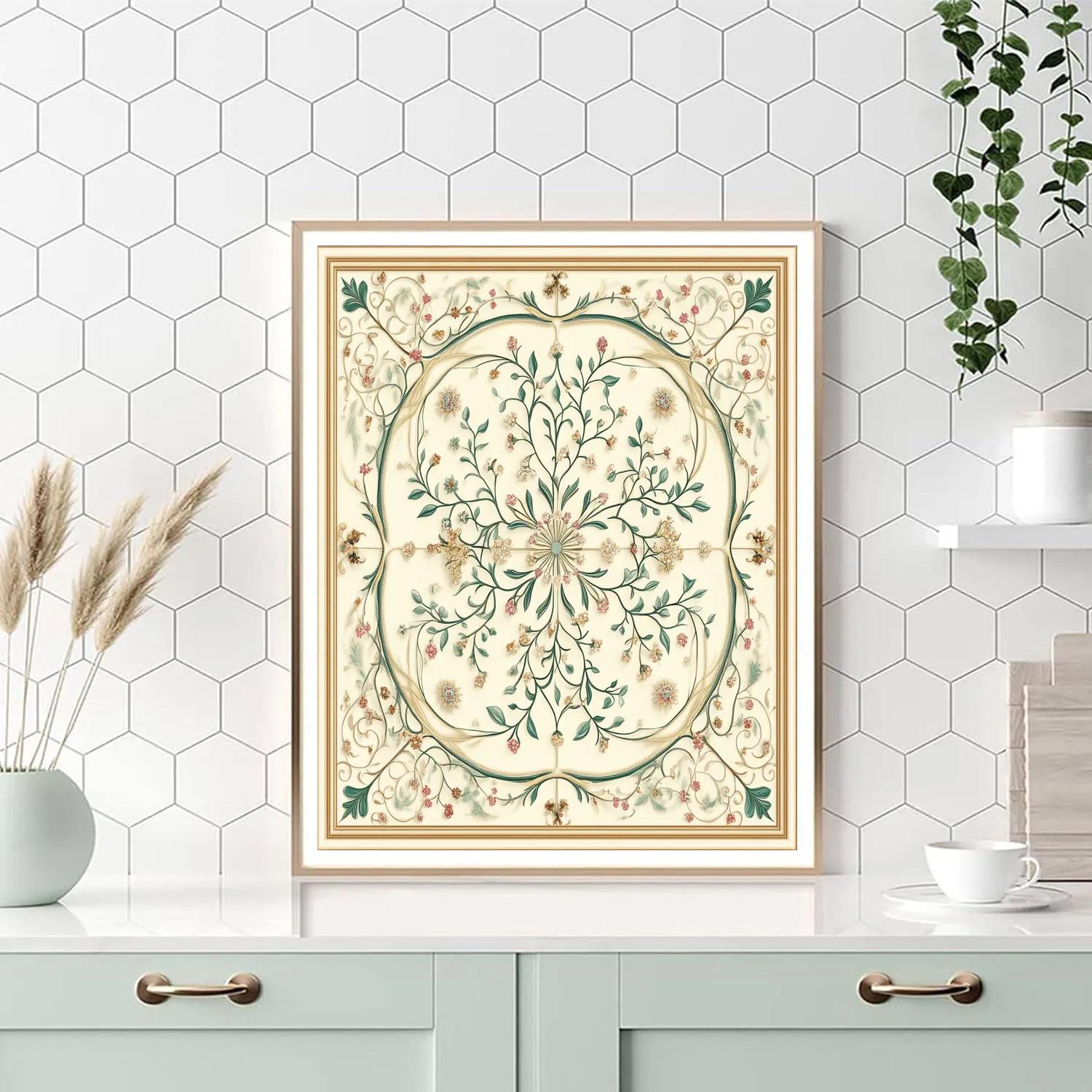 Alphonse Mucha Inspired Silent Garden Of Seasons Number painting