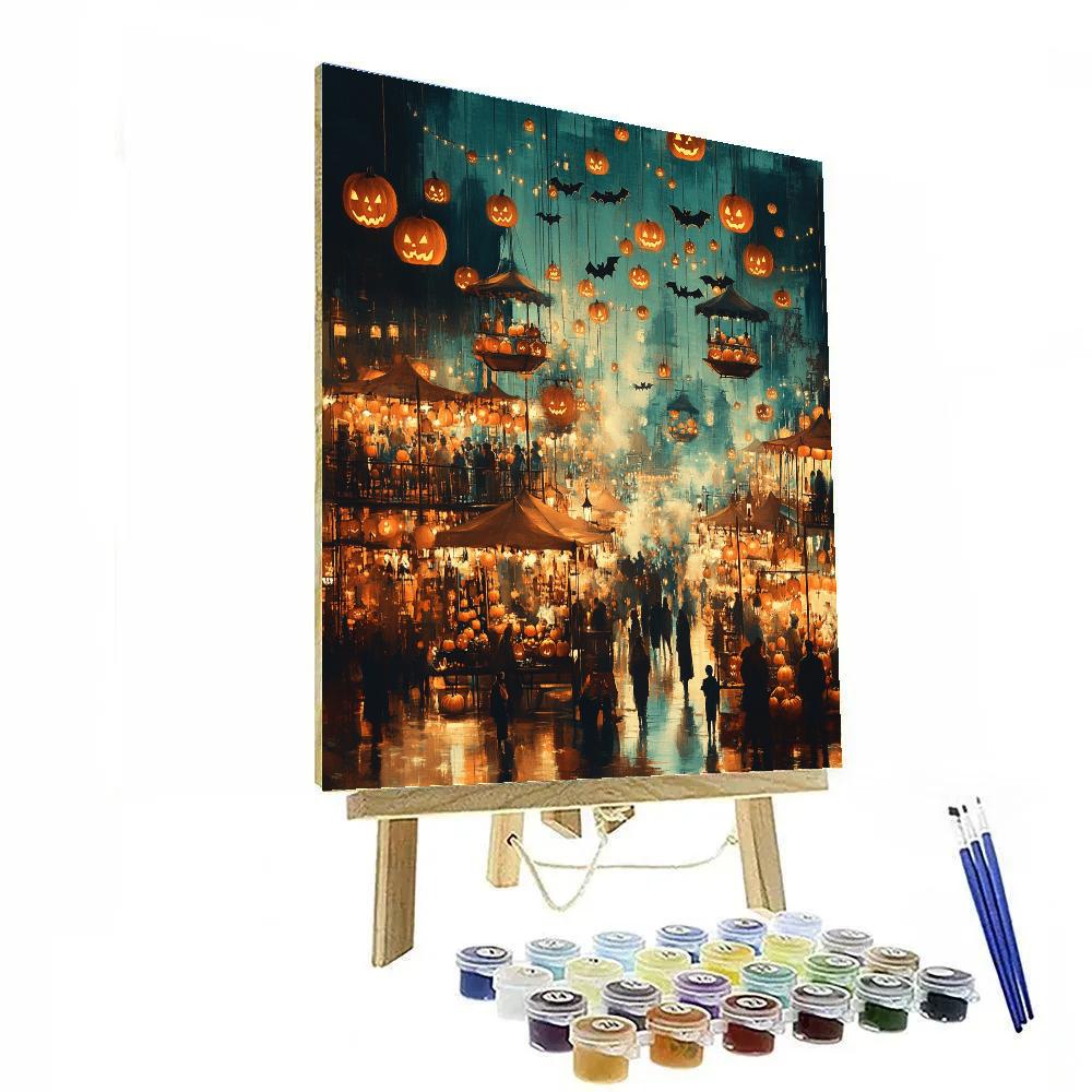 Pumpkin Lantern Sky Market paint by numbers