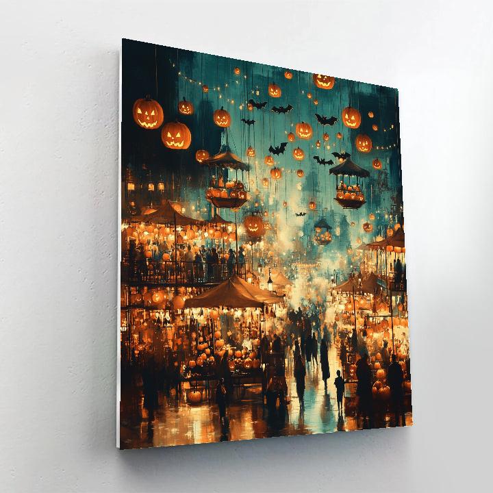 Pumpkin Lantern Sky Market paint by numbers