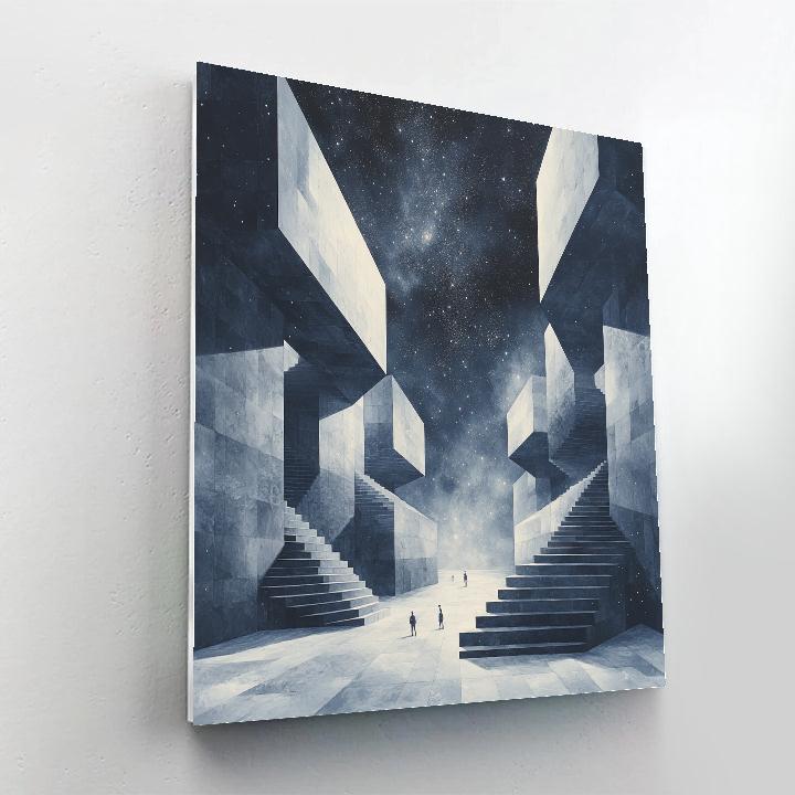 Escher Inspired Stairway To The Stars Painting by numbers kit
