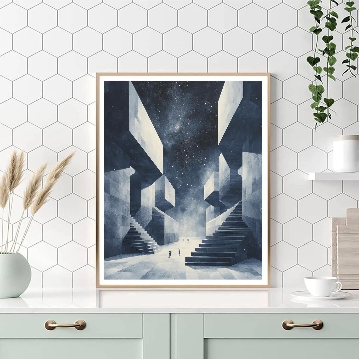 Escher Inspired Stairway To The Stars Painting by numbers kit