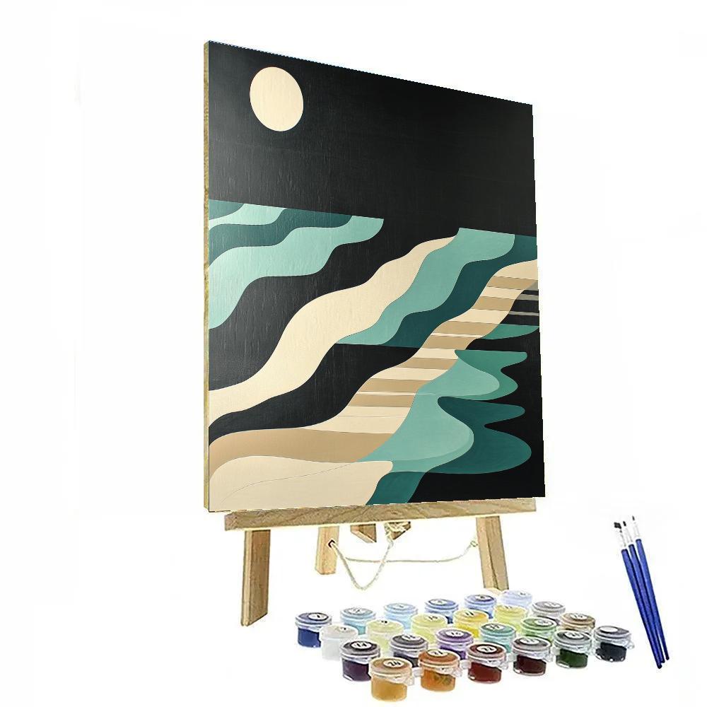 M.C. Escher Inspired Tesselated Tides DIY paint by numbers
