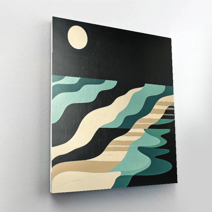 M.C. Escher Inspired Tesselated Tides DIY paint by numbers