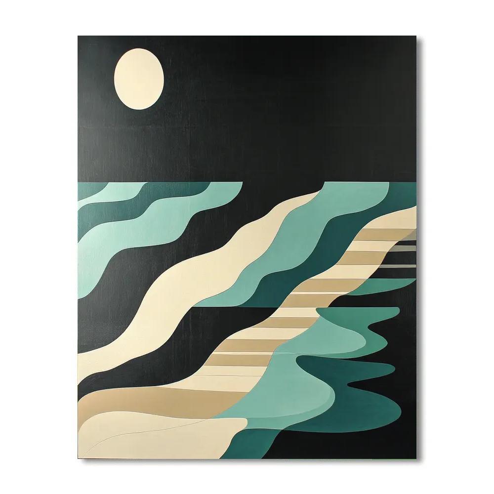 M.C. Escher Inspired Tesselated Tides DIY paint by numbers