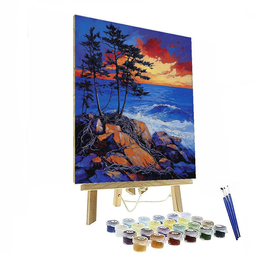 Arthur Lismer Inspired Windswept Georgian Pines paint by numbers