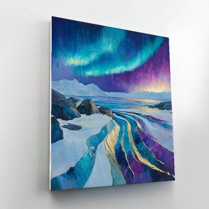 A.Y. Jackson Inspired Arctic Ice And Northern Light paint by color