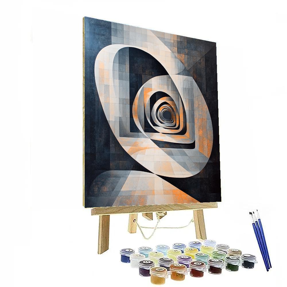 M.C. Escher Inspired Chrono-Lattice Paint by numbers kits