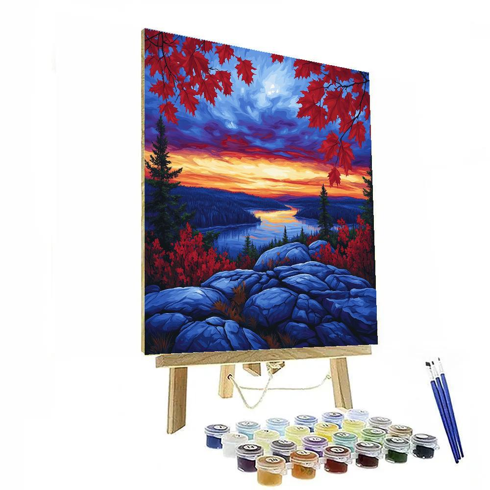A.Y. Jackson Inspired Twilight Over The Canadian Shield DIY paint by numbers