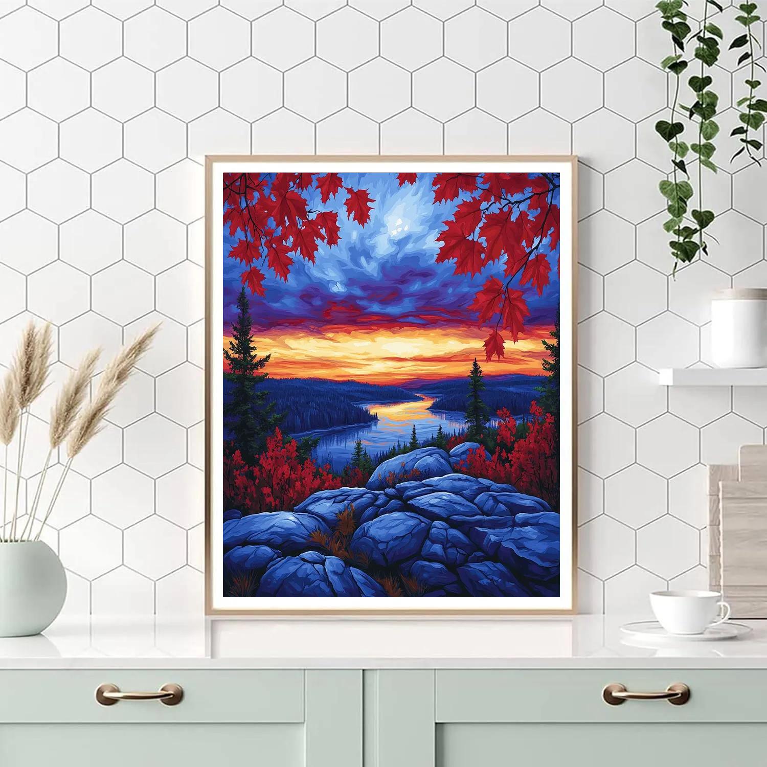 A.Y. Jackson Inspired Twilight Over The Canadian Shield DIY paint by numbers