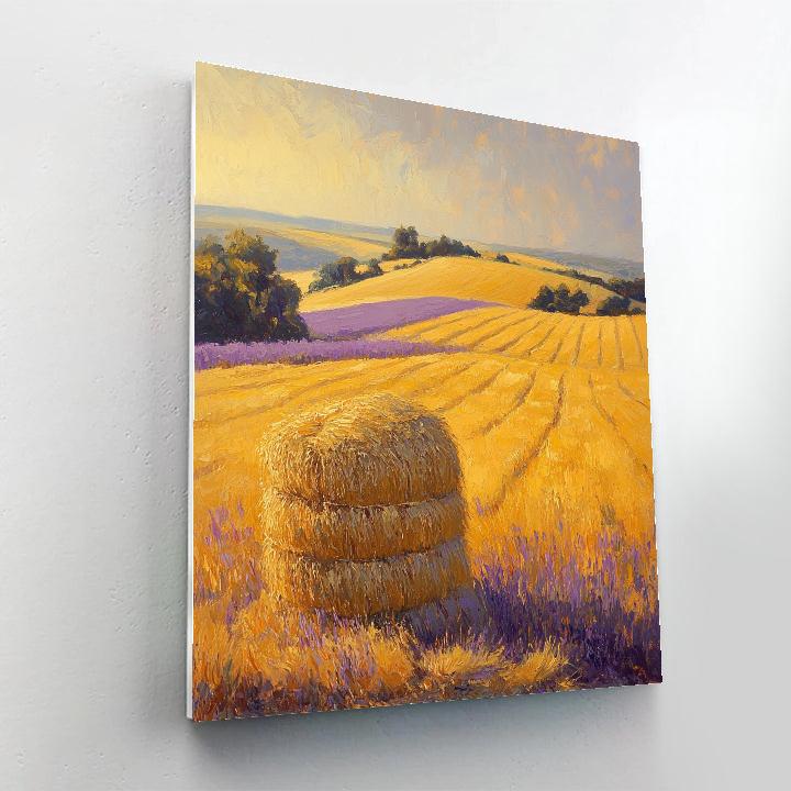 Claude Monet Inspired Haystacks Golden Hour paint by numbers