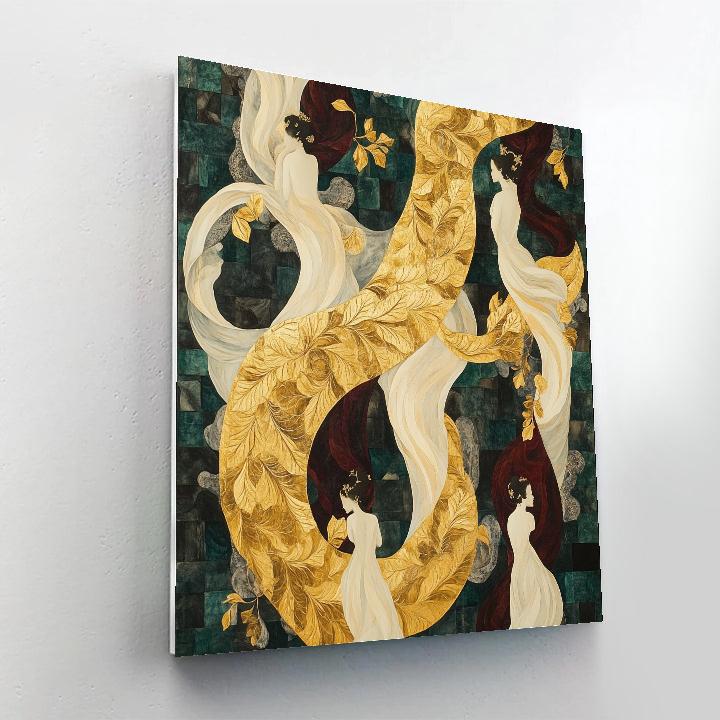 Gustav Klimt Inspired Golden Mythological Figures Numbered painting kits