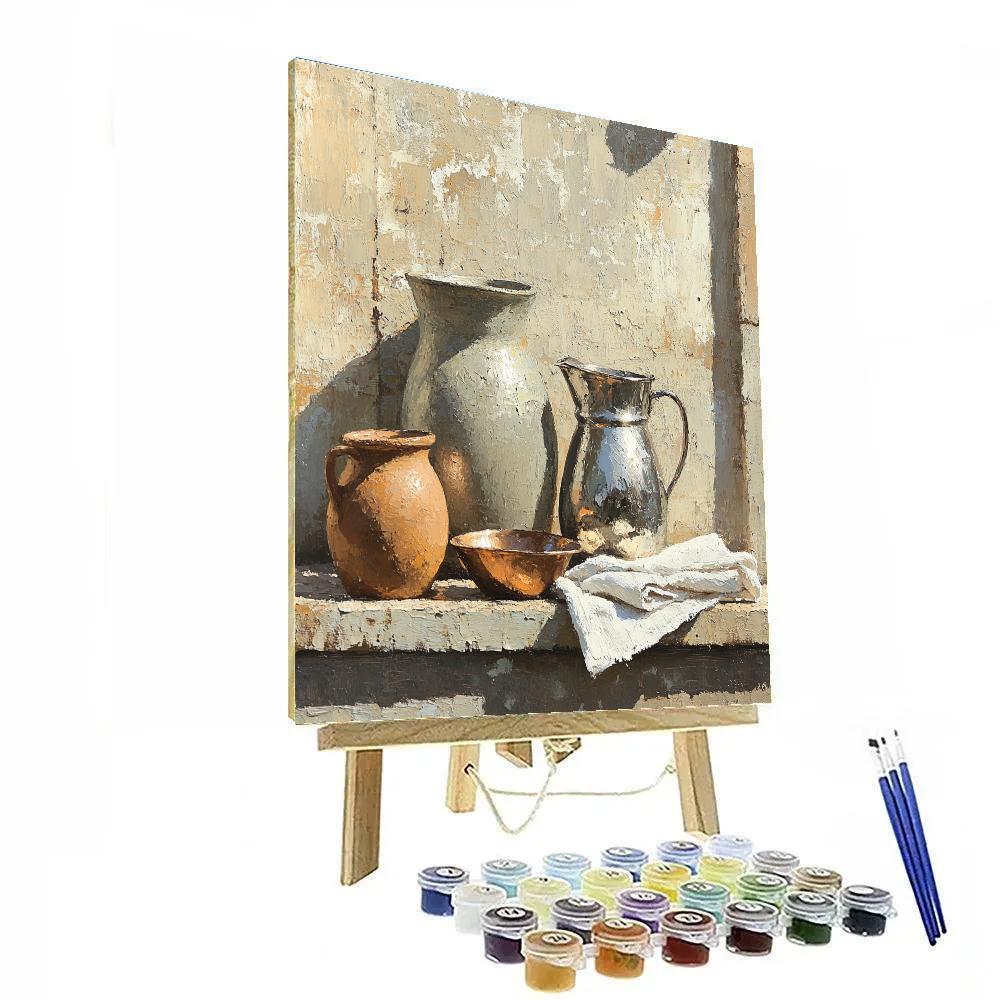 Diego Velázquez Inspired Pewter And Clay Composition Numbered painting kits