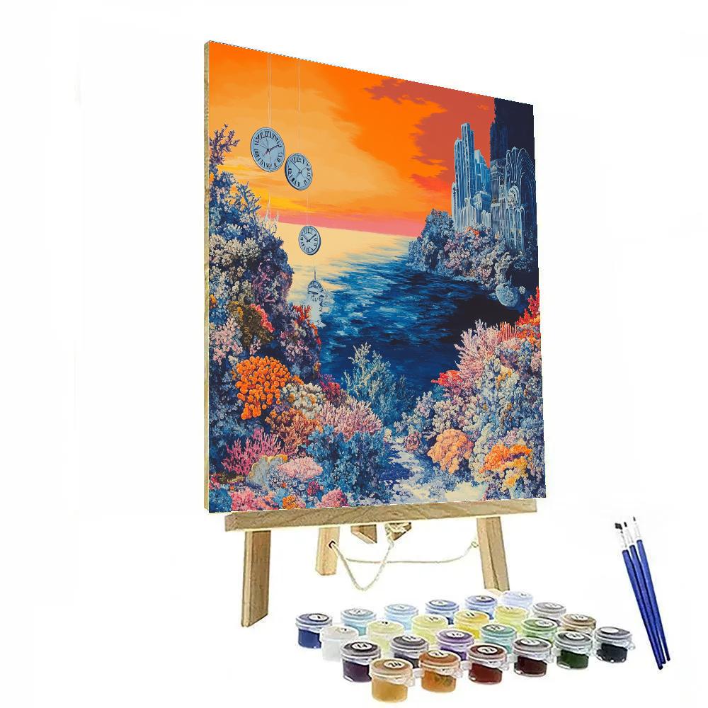 Salvador Dali Inspired Surreal Ocean Dreamscape DIY paint by numbers