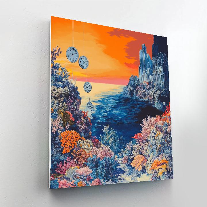 Salvador Dali Inspired Surreal Ocean Dreamscape DIY paint by numbers