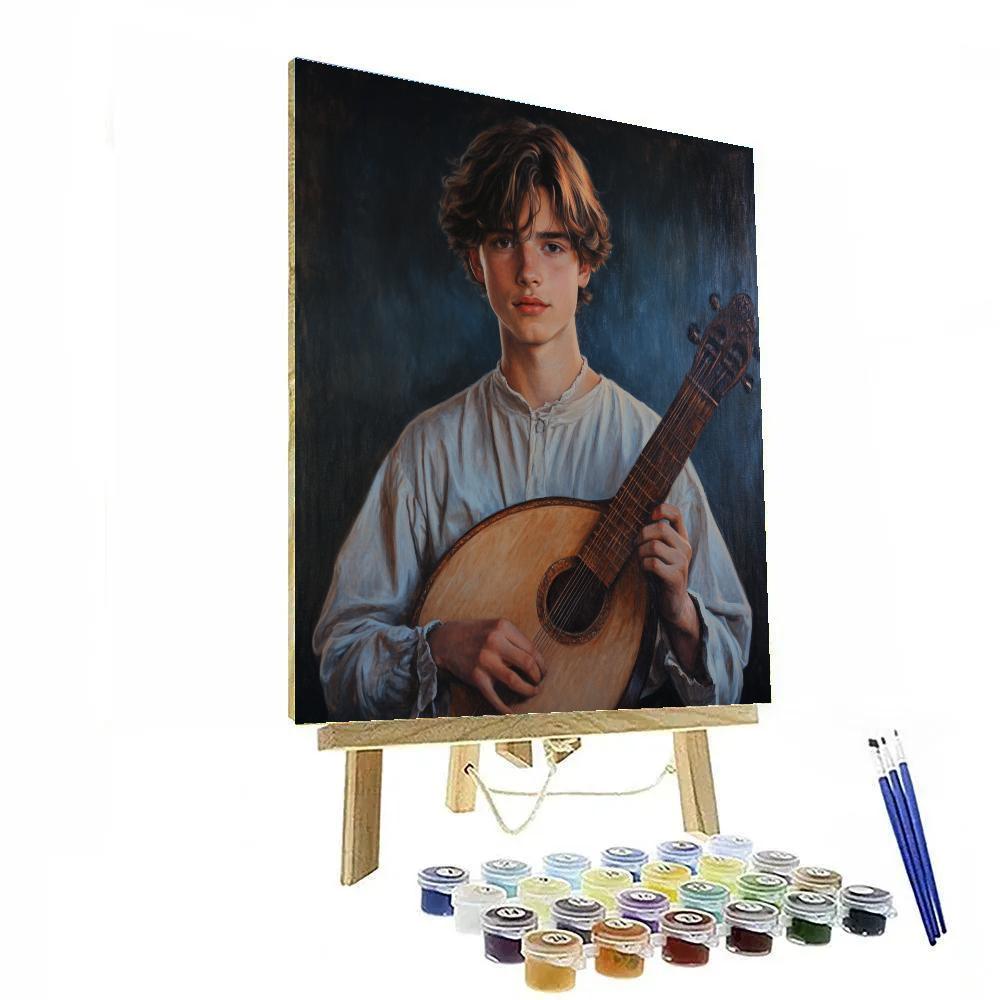 Leonardo Da Vinci Inspired Renaissance Portrait Of Musician DIY paint by numbers