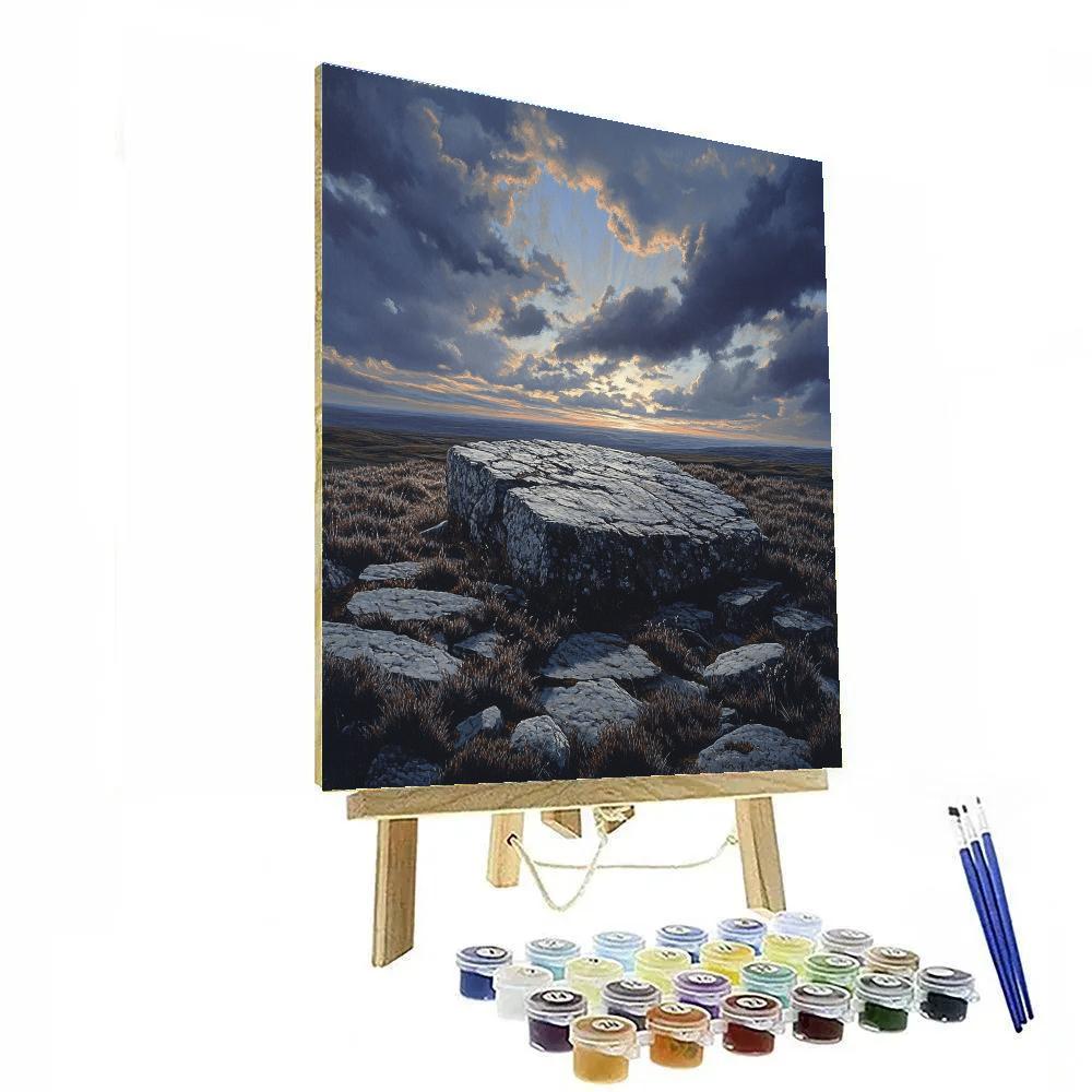 Francisco Goya Inspired Weathered Outcrop Beneath Ominous Sky Number painting