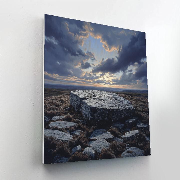 Francisco Goya Inspired Weathered Outcrop Beneath Ominous Sky Number painting