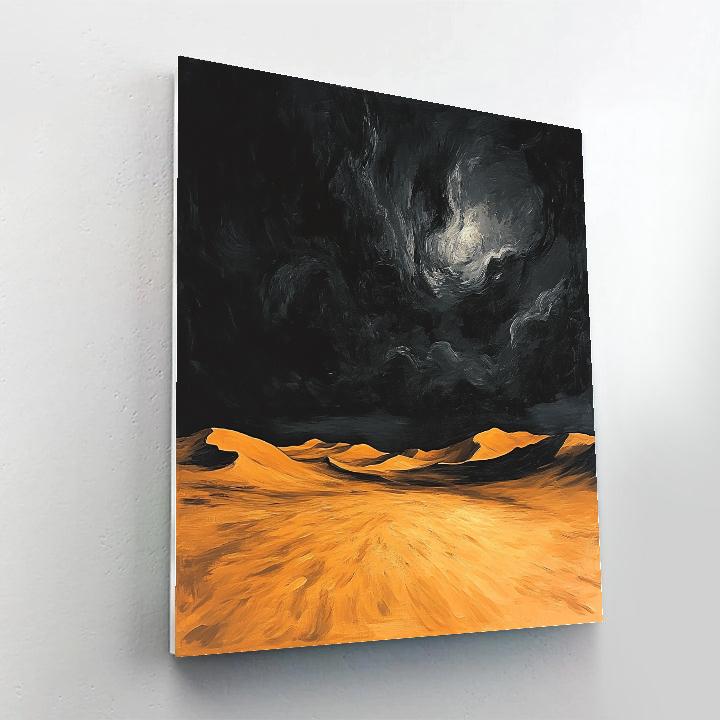 Francisco Goya Inspired Midnight Dunes Beneath Tempest Sky DIY paint by numbers