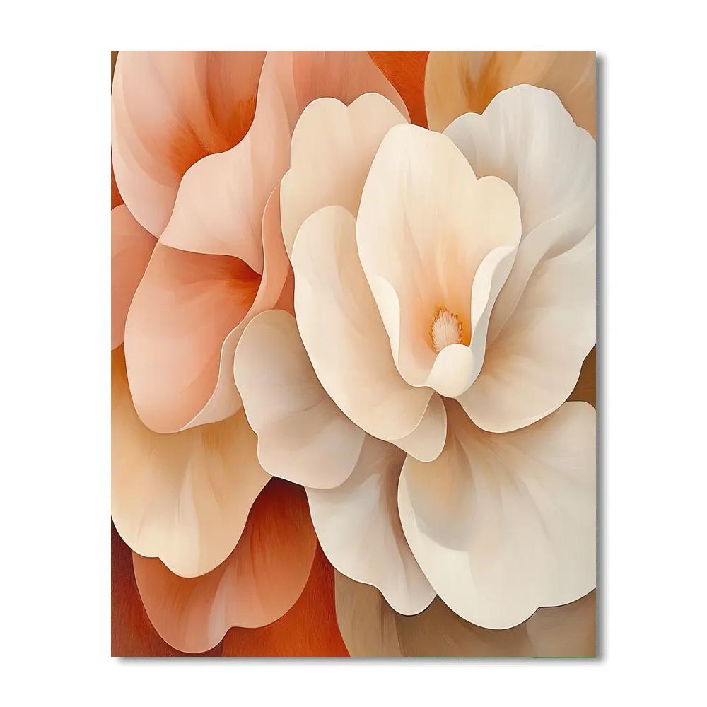 Georgia OKeeffe Inspired Desert Bloom Flowers DIY paint by numbers