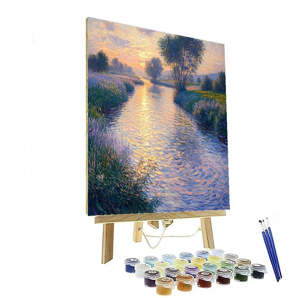 Claude Monet Inspired River Landscape Painting by numbers kit
