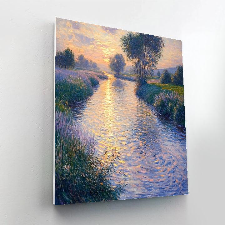 Claude Monet Inspired River Landscape Painting by numbers kit