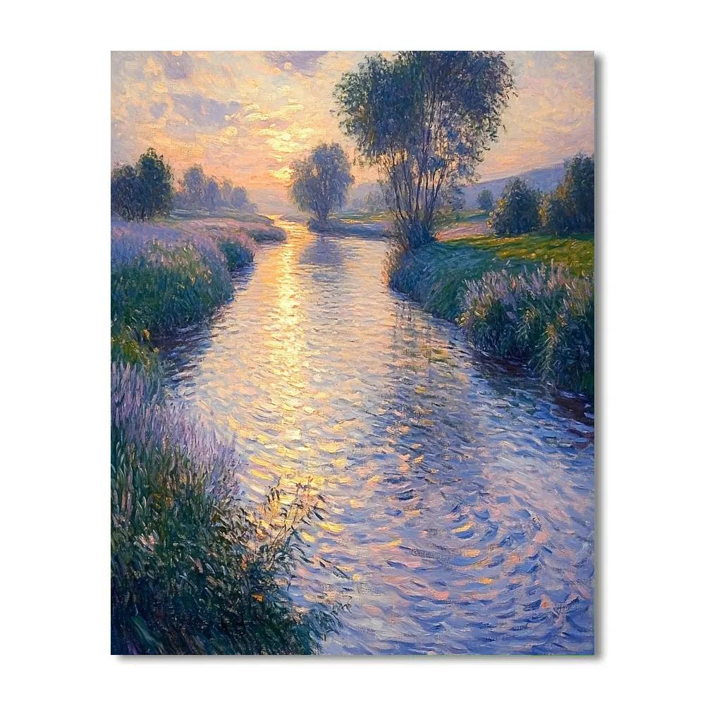 Claude Monet Inspired River Landscape Painting by numbers kit
