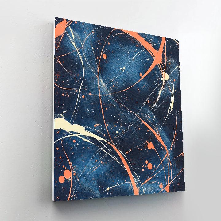 Jackson Pollock Inspired Twilight Dance Of Drips paint by number