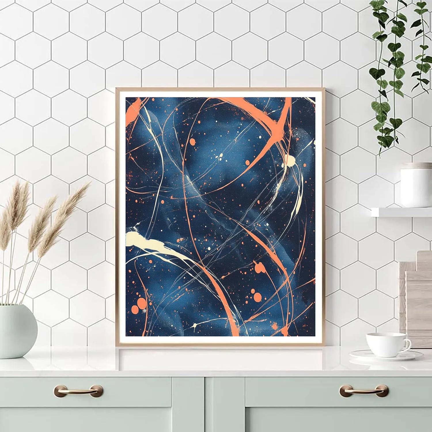 Jackson Pollock Inspired Twilight Dance Of Drips paint by number