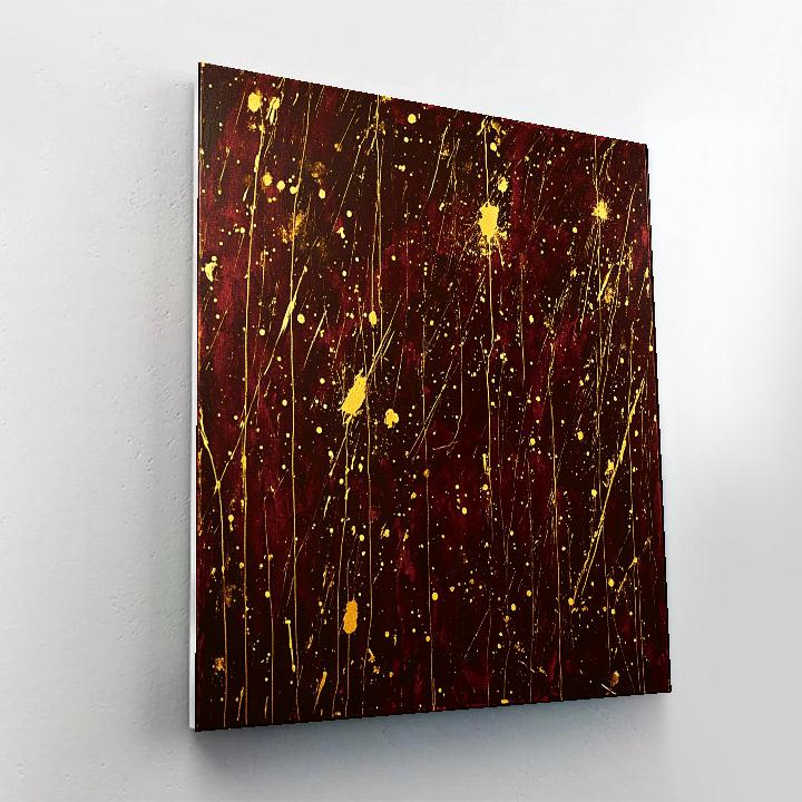 Jackson Pollock Inspired Golden Storm Of Entwined Energies Painting by numbers kit
